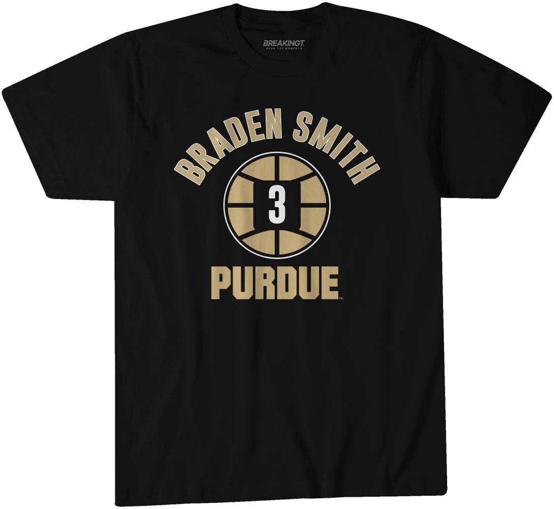 Purdue Basketball: Braden Smith Name Number Ball