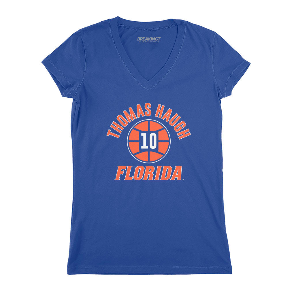 Florida Basketball Thomas Haugh Name Number Ball